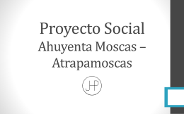 Proyecto Social Ahuyenta Moscas * Atrapa Moscas