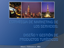 Marketing del Turismo - Diseño y Gestión de Productos Turísticos