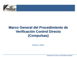 Marco General del Procedimiento de Verificación Control Directo