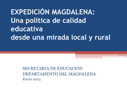 Calidad. - Secretaría de Educación del Magdalena