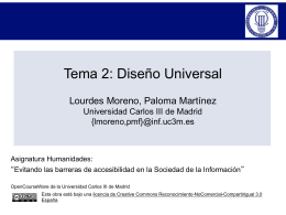 Tema 2: Diseño Universal - Universidad Carlos III de Madrid