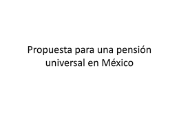 Propuesta para una pensión universal en México