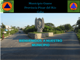 Caracterización del municipio Guane en la provincia de Pinar del Río.