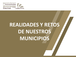 Retos y Realidades de Nuestros Municipios.