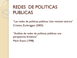 REDES DE POLITICAS PUBLICAS - Negociación y Proceso de