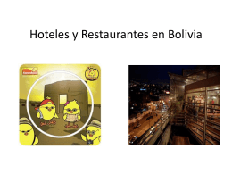 Hoteles y Restaurantes en Bolivia