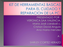 kit de herramientas basicas para el cuidado y reparacion de la pc.