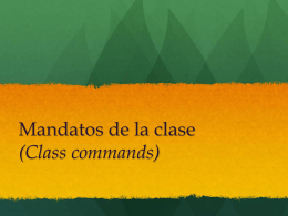 Mandatos de la clase (Class commands)