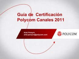 Créditos para Certificación Polycom