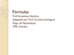 Fórmulas - Mate 0008 – UPRA
