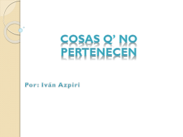 Cosas Q` No Pertenecen Por: Iván Azpiri