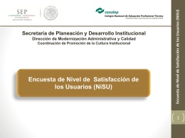 Nivel de Satisfacción de los Usuarios (NiSU)