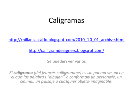 Ejercicio Caligramas - ajustado 2013