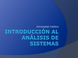 Introducción al análisis de sistemas