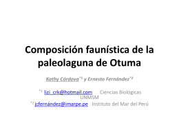 Composición faunística de la paleolaguna de Otuma