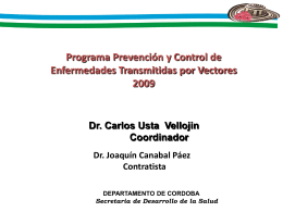 Presentación ETV - Secretaría de Salud de Córdoba
