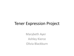 Tener Expression Project
