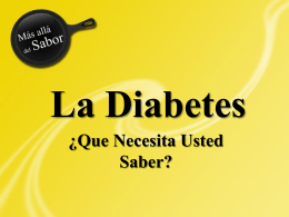 Diabetes - Beyond Sabor