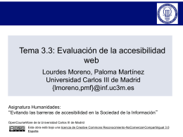 Tema 3.3: Evaluación de la accesibilidad web - Inicio