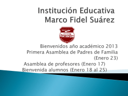 Institución Educativa Marco Fidel Suárez - INICIO
