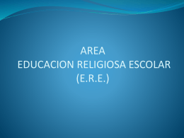 AREA EDUCACION RELIGIOSA (presentacion)