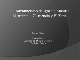 El romanticismo en dos novelas de Ignacio M. Altamirano