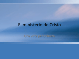 El ministerio de Cristo