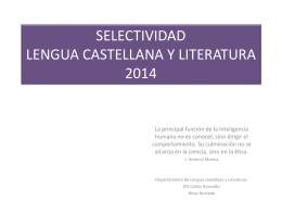 selectividad lengua castellana y literatura 2010