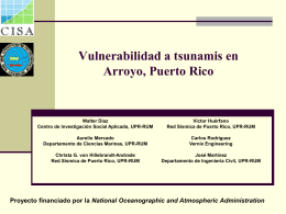 Vulnerabilidad a tsunamis en Arroyo, Puerto Rico
