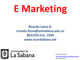 E Marketing - Ricardo Llano G.