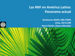 Las NIIF en América Latina - Superintendencia de Banca y Seguros