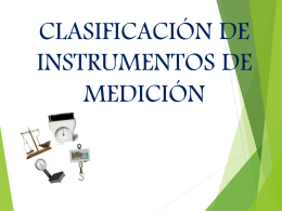 Clasificación instrumentos de medición