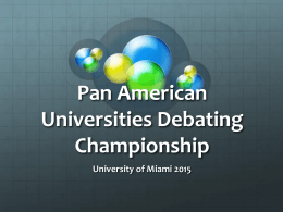 Pan American Universities Debating Championship