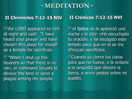 II Chronicles 7:12-15 NIV