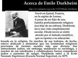 Acerca de Emile Durkheim