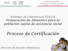 Proceso de Certificación en el EC0334 (SNDIF)