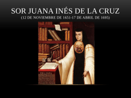 Sor Juana Inés de la Cruz 12 de noviembre de 1651