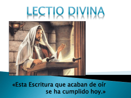 Lectio Divina - Diócesis de Texcoco