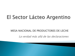 El Sector Lácteo Argentino