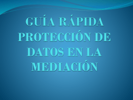 GUIA RAPIDA SOBRE PROTECCION DE DATOS