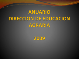 anuario direccion de educacion agraria 2009