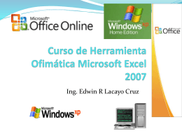 Curso de Herramienta Ofimática Microsoft Excel 2007