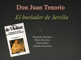 Don Juan Tenorio El Burlador de Sevilla Tirso de Molina