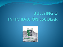 Bullying o Intimidación Escolar