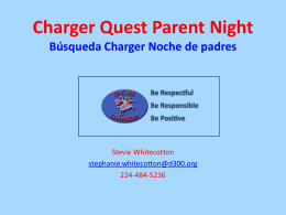 Charger Pride Charger Quest Parent Night