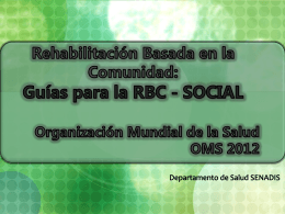 Componente Social - Guías para la RBC 2012