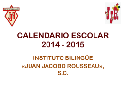 CALENDARIO ESCOLAR 2014 - 2015