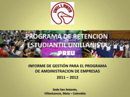 informe admon - PREU - Universidad de los Llanos