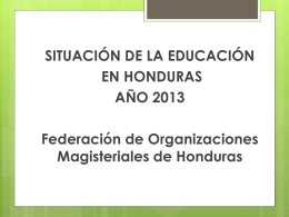 Presentación de FOMH/Honduras
