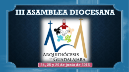 III Asamblea Diocesana - Vicaria Diocesana de Pastoral